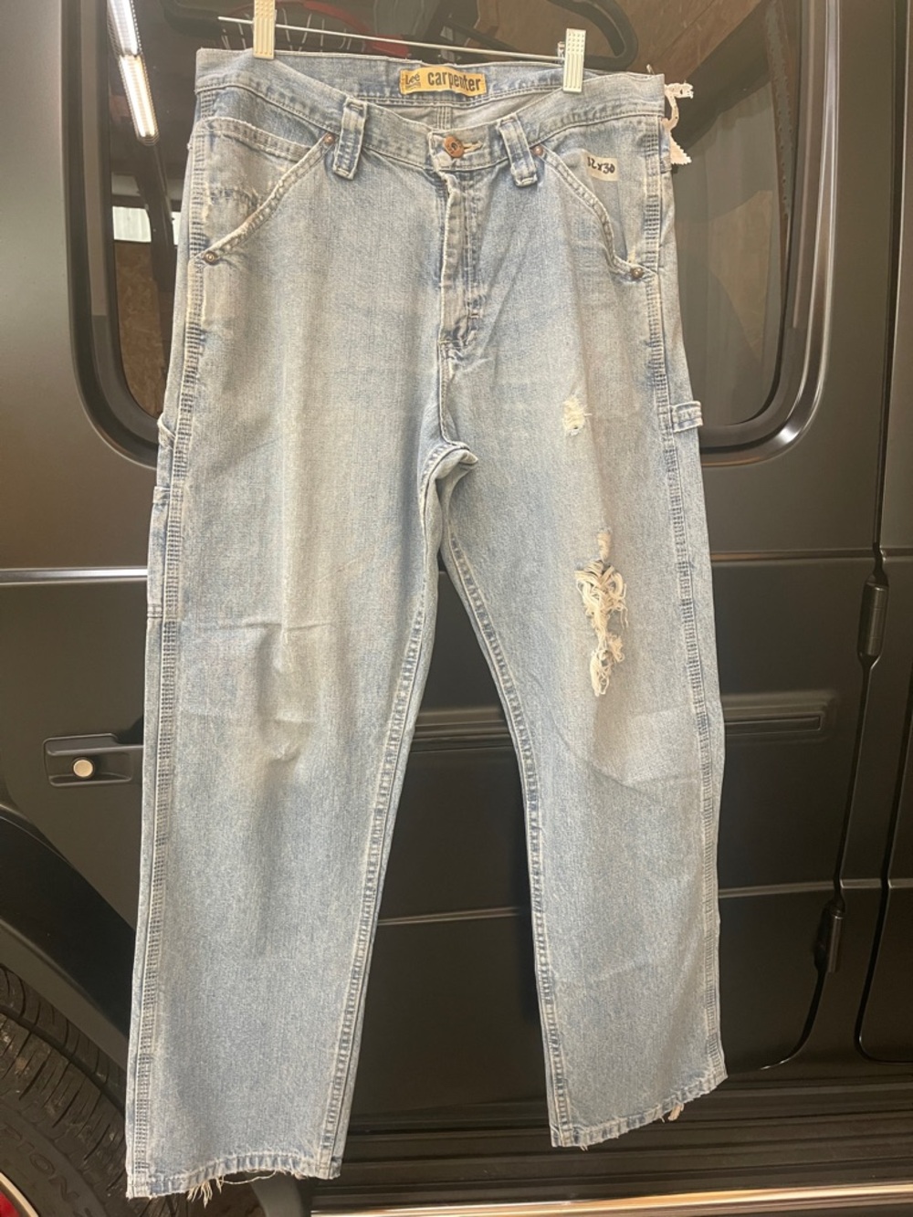 Lee Men’s Relaxed Carpenter Jeans in Light Blue Denim